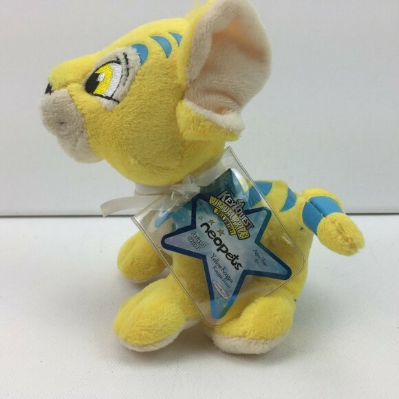 Jakks Pacific Neopets Yellow Kougra Plush 6” Retired 2008 Stuffed Toy 42115 - Picture 6 of 12